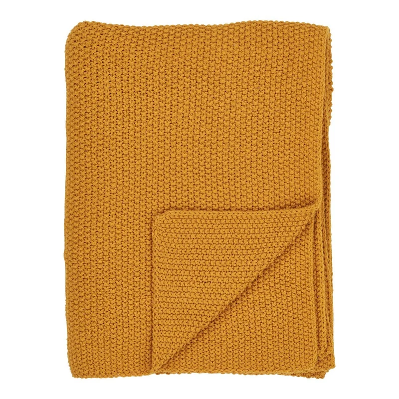 House Nordic Wohndecke Santos – Orange, 130 × 170 cm, Baumwolle