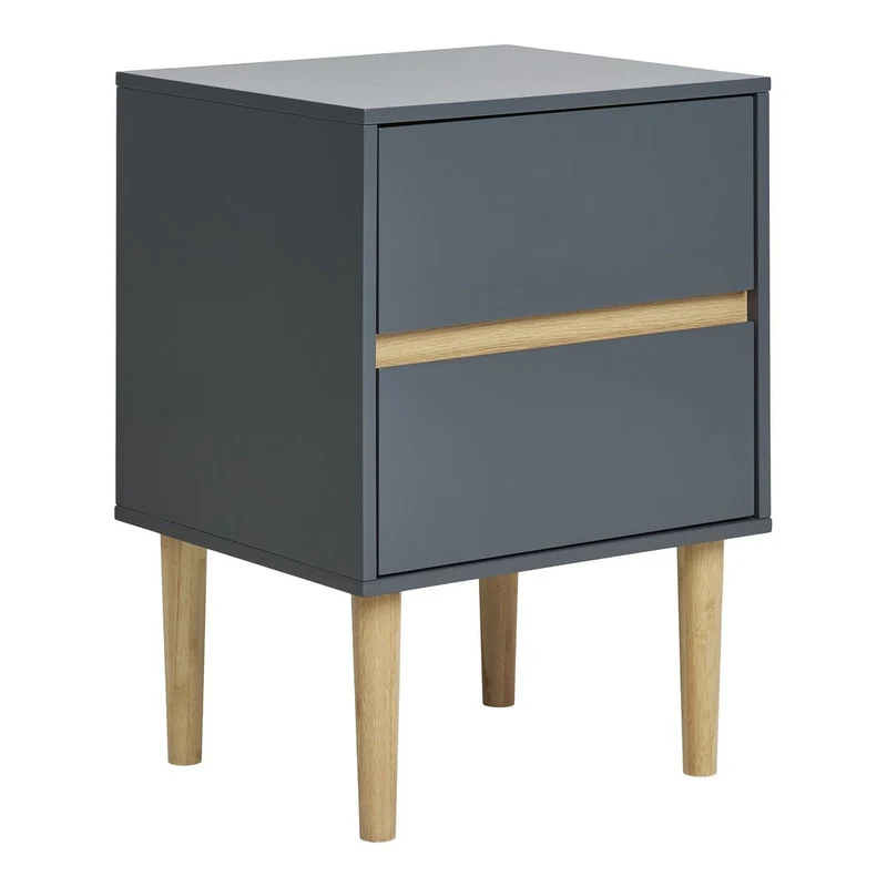 House Nordic Beistelltisch Bisley – Grau, 40 × 35 × 55 cm, Holz