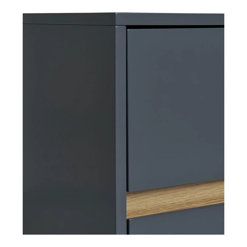 House Nordic Beistelltisch Bisley – Grau, 40 × 35 × 55 cm, Holz