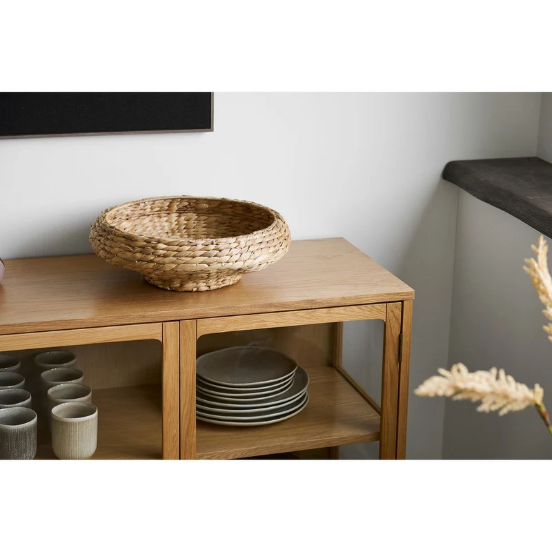 House Nordic Tablett Frellesvig – Wasserhyazinthe, natur, Ø 40 × 12 cm