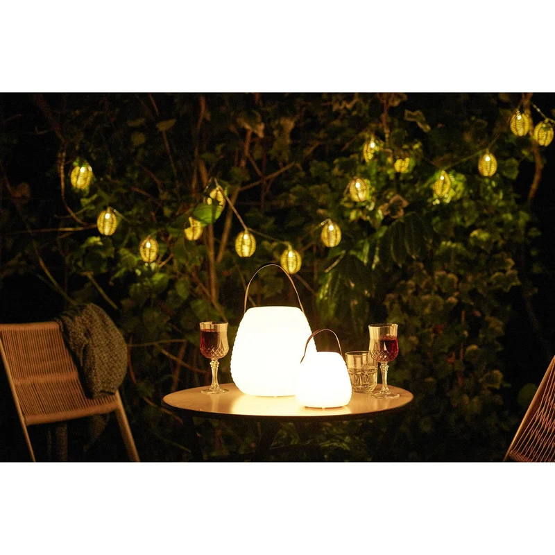 House Nordic Derry LED-Lampe – wiederaufladbar, weiß, Ø 21 cm