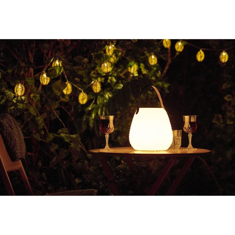 House Nordic Derry LED-Lampe – wiederaufladbar, weiß, Ø 21 cm