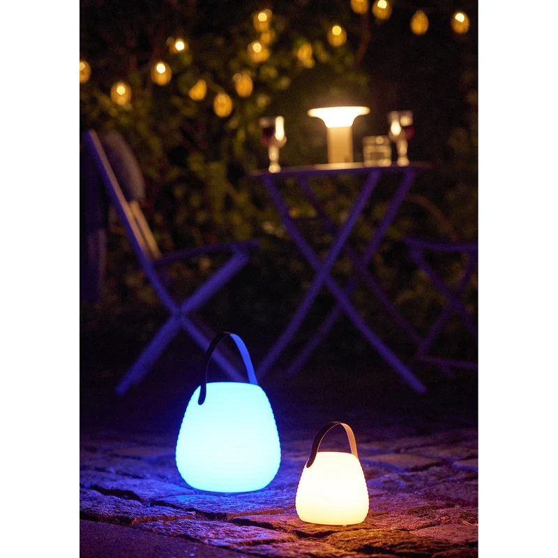 House Nordic Derry LED-Lampe – wiederaufladbar, weiß, Ø 21 cm