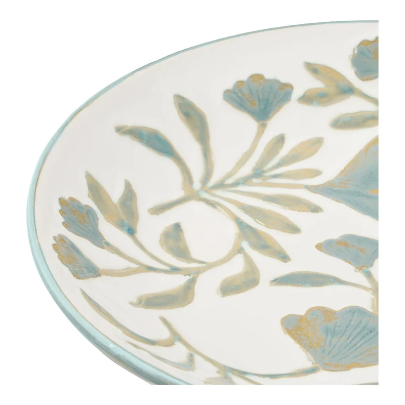 House Nordic Tablett – Keramik, Weißmischung, Ø 35,5 × 5 cm