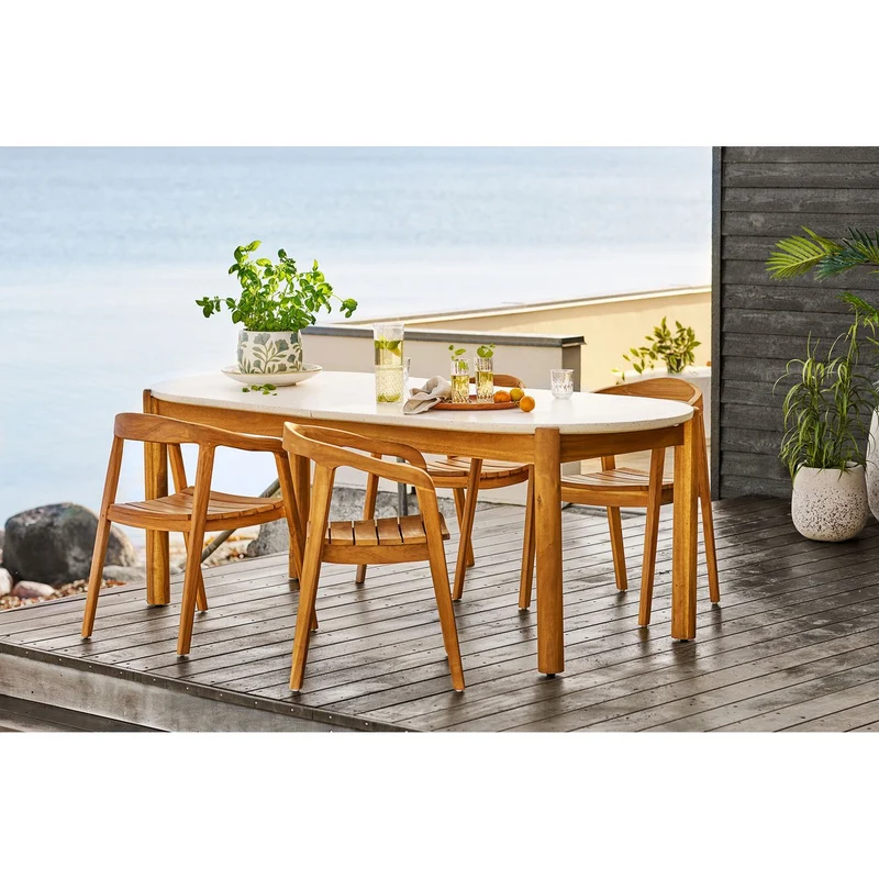 House Nordic Tablett – Keramik, Weißmischung, Ø 35,5 × 5 cm
