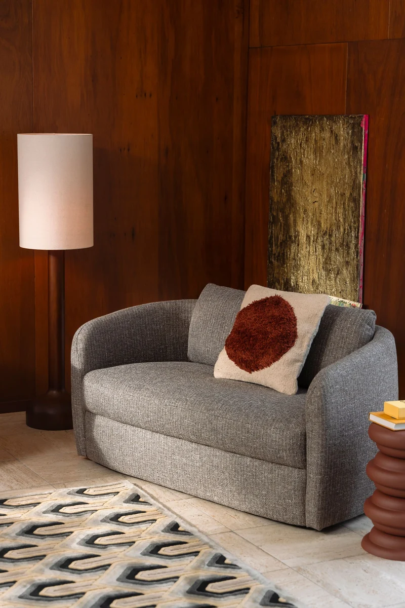 Dutchbone Sofa Boho – Stein, Polyester, 82 × 143 × 75 cm