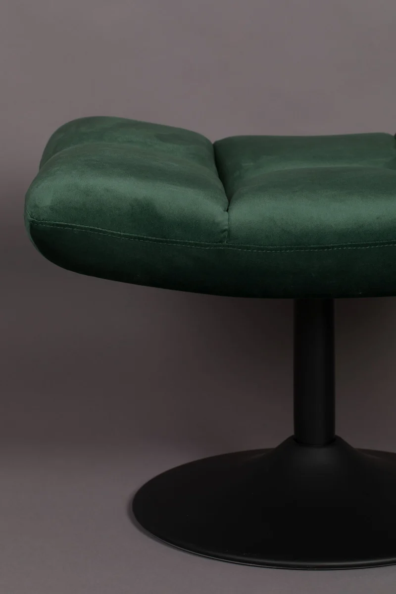 Dutchbone Hocker Bar Velvet – Grün, Stoff, 51,5 × 67 × 46 cm