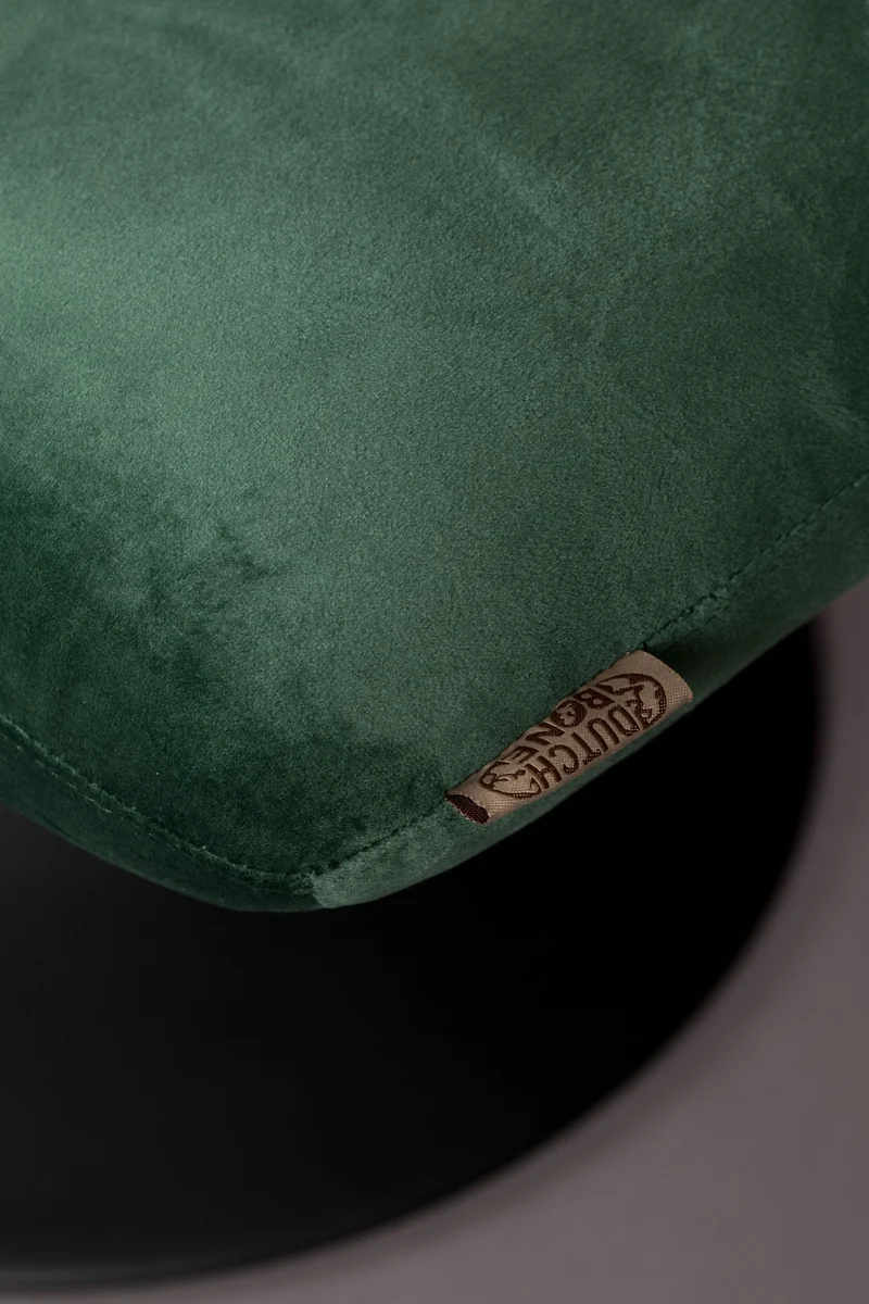 Dutchbone Hocker Bar Velvet – Grün, Stoff, 51,5 × 67 × 46 cm