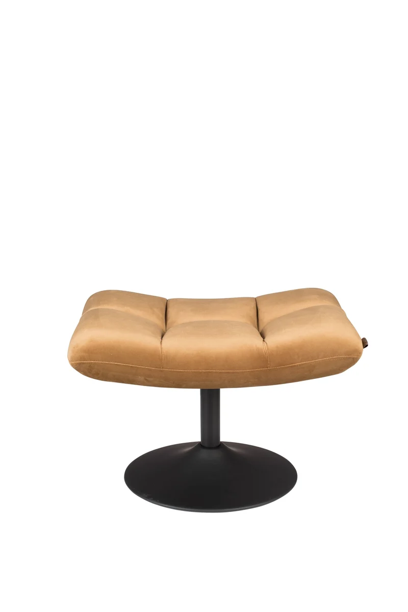 Dutchbone Hocker Bar Velvet Golden – Braun, Stoff, 51,5 × 67 × 46 cm