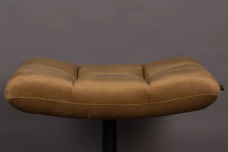 Dutchbone Hocker Bar Velvet Golden – Braun, Stoff, 51,5 × 67 × 46 cm