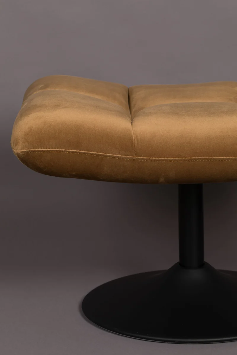 Dutchbone Hocker Bar Velvet Golden – Braun, Stoff, 51,5 × 67 × 46 cm
