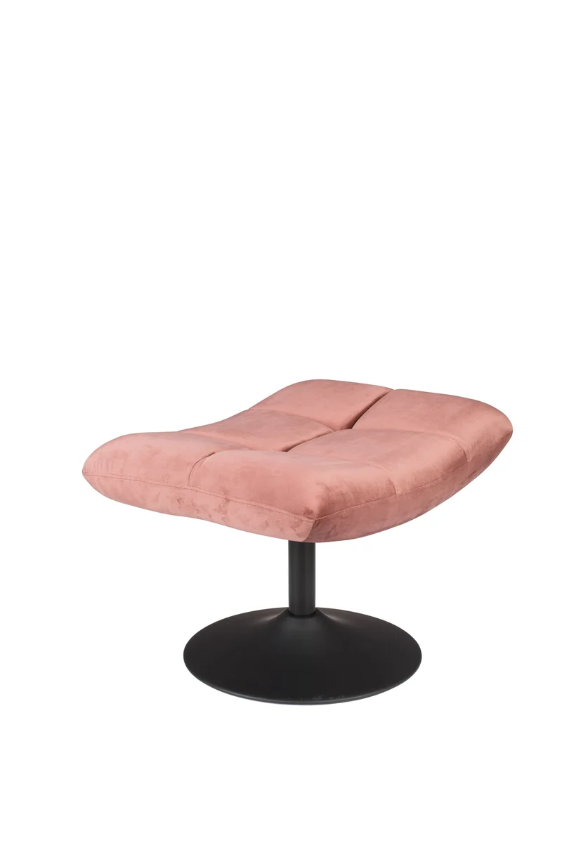 Dutchbone Hocker Bar Velvet Old – Pink, Stoff, 51,5 × 67 × 46 cm