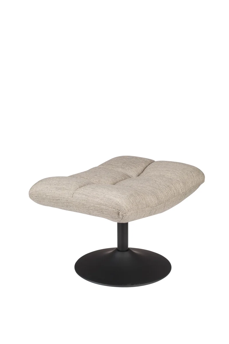 Dutchbone Hocker Bar – Hellgrau, Stoff, 51,5 × 67 × 46 cm