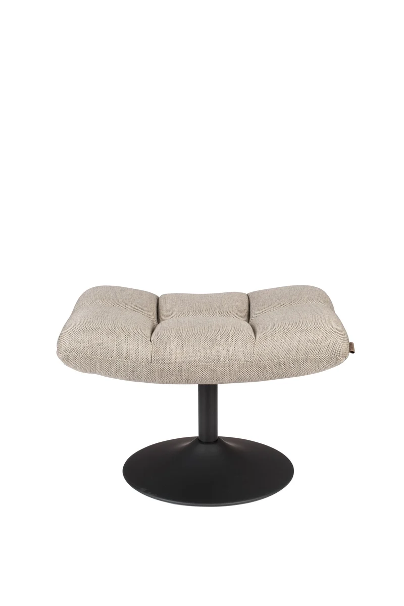 Dutchbone Hocker Bar – Hellgrau, Stoff, 51,5 × 67 × 46 cm