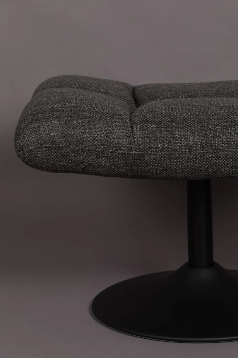 Dutchbone Hocker Bar – Dunkelgrau, Stoff, 51,5 × 67 × 46 cm