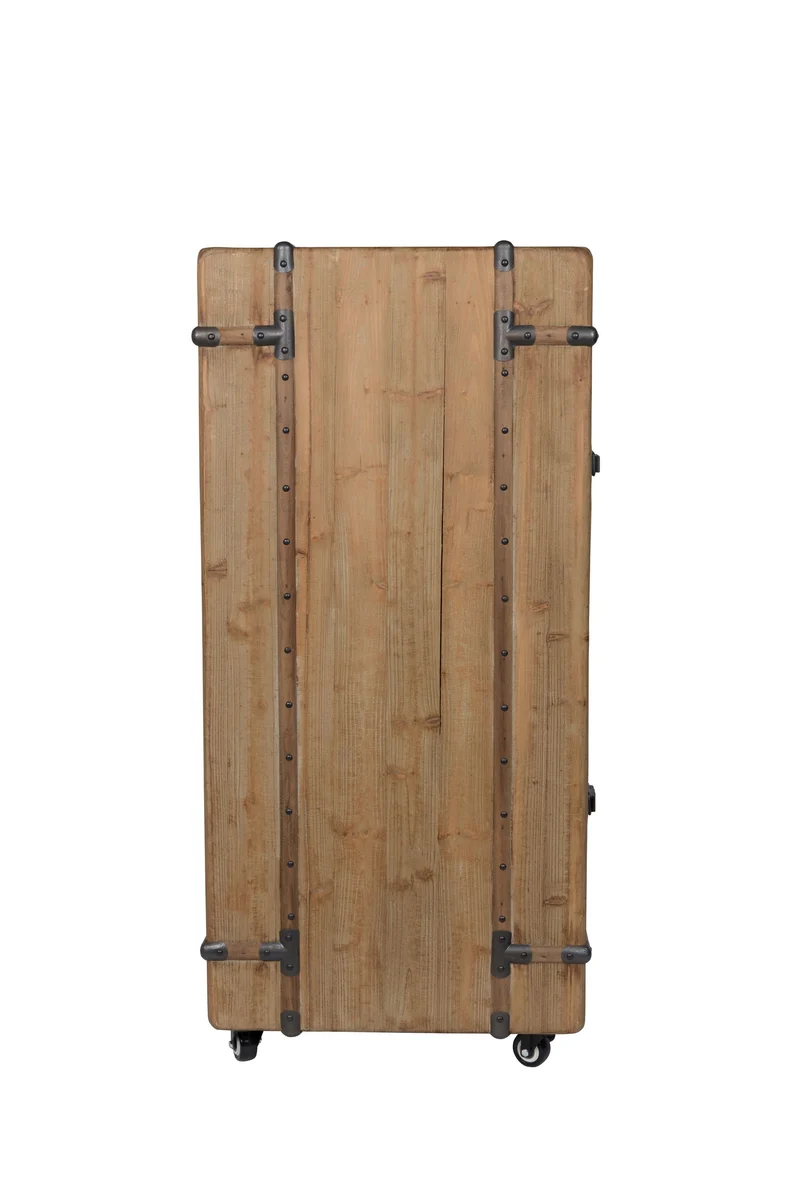 Dutchbone Schrank Lico – Braun, Massives Tannenholz, 50 × 50 × 109 cm
