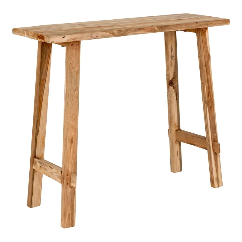 House Nordic Konsolentisch Girona – Teakholz, Natur, 90 × 30 × 80 cm