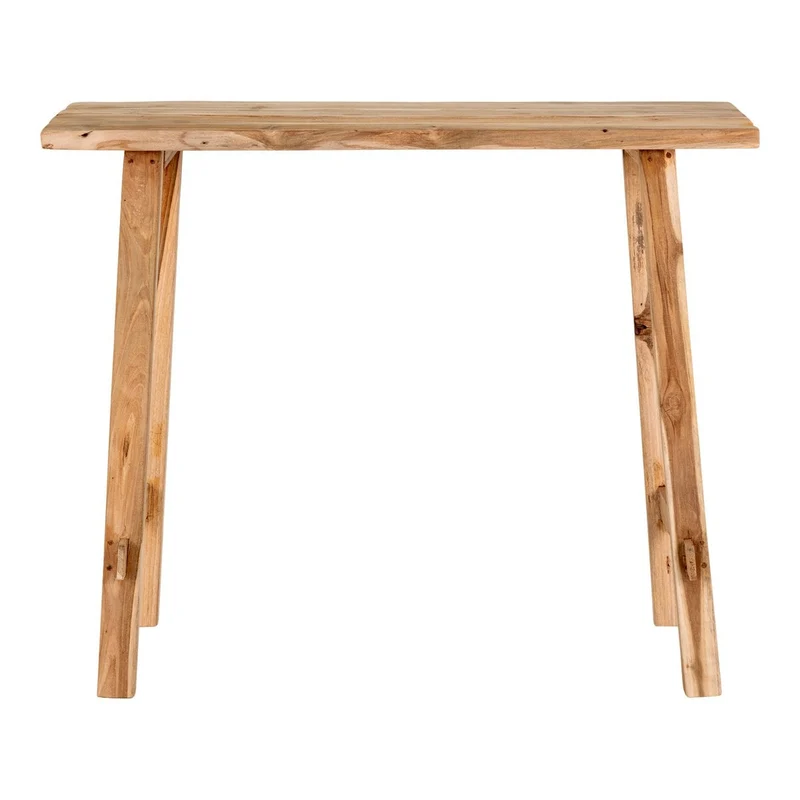 House Nordic Konsolentisch Girona – Teakholz, Natur, 90 × 30 × 80 cm