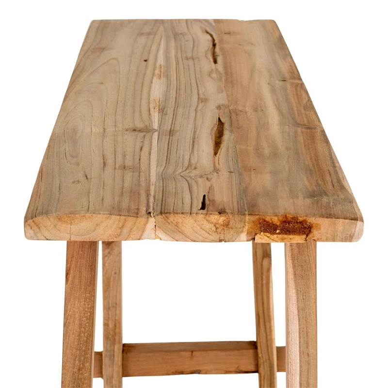House Nordic Konsolentisch Girona – Teakholz, Natur, 90 × 30 × 80 cm