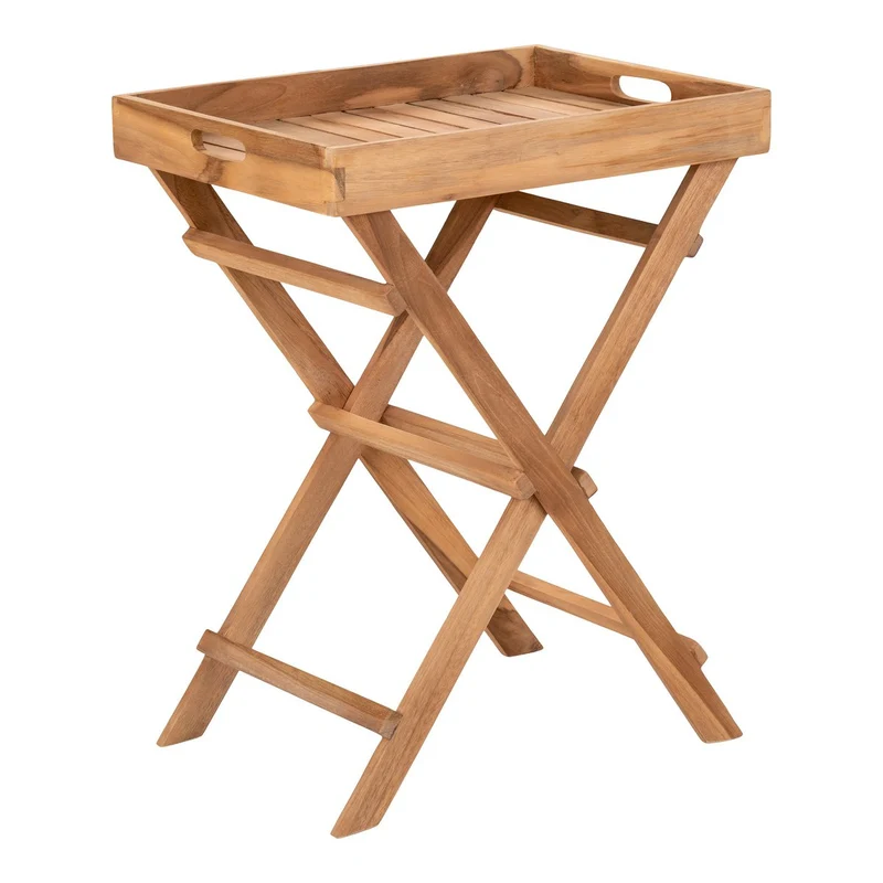 House Nordic Ronda Tabletttisch – Natur, Teak, 29 × 39 × 49,5 cm, Teakholz