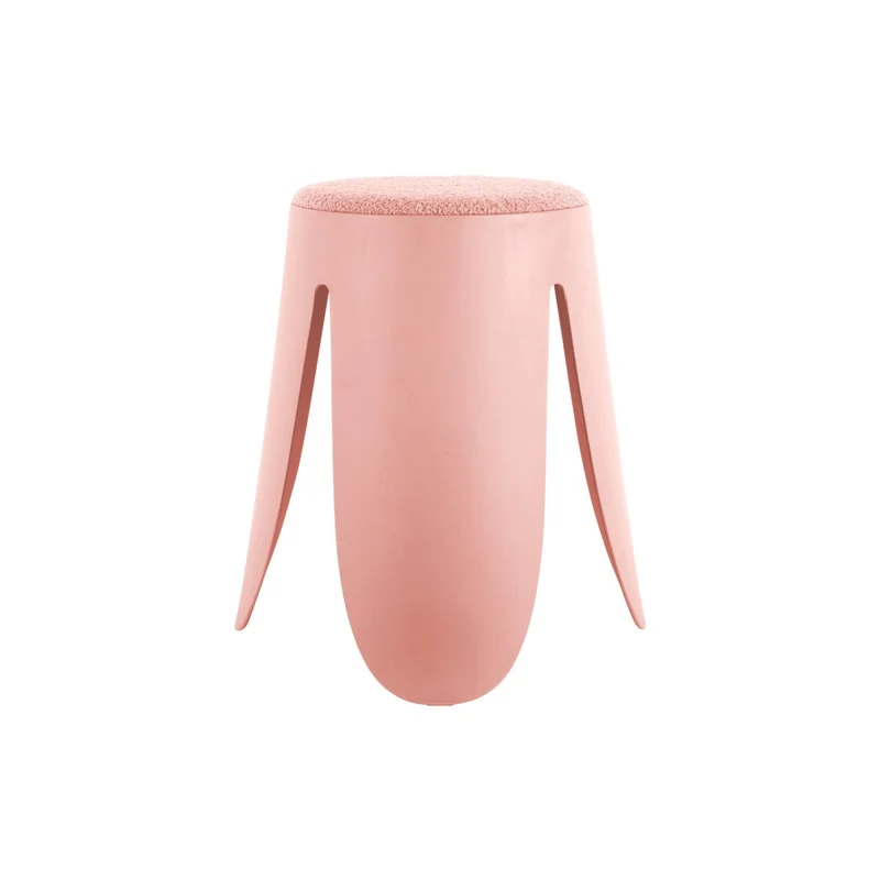 Leitmotiv Hocker Savor – Rosé, Kunststoff, Ø ca. 44 cm, Höhe ca. 46 cm