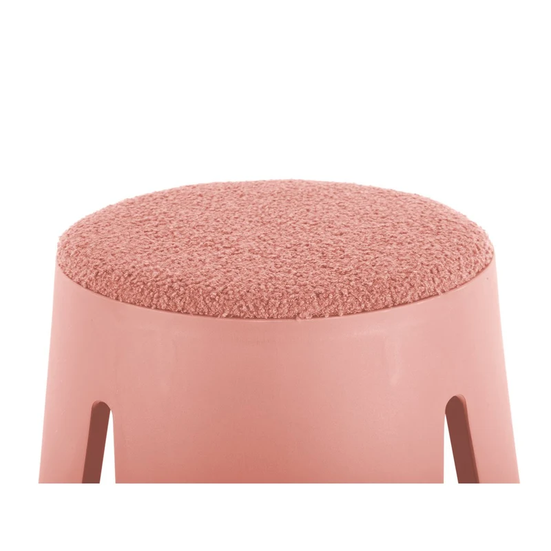 Leitmotiv Hocker Savor – Rosé, Kunststoff, Ø ca. 44 cm, Höhe ca. 46 cm