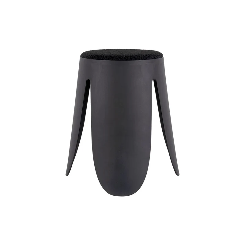 Leitmotiv Hocker Savor – Schwarz, Kunststoff, Ø ca. 44 cm, Höhe ca. 46 cm