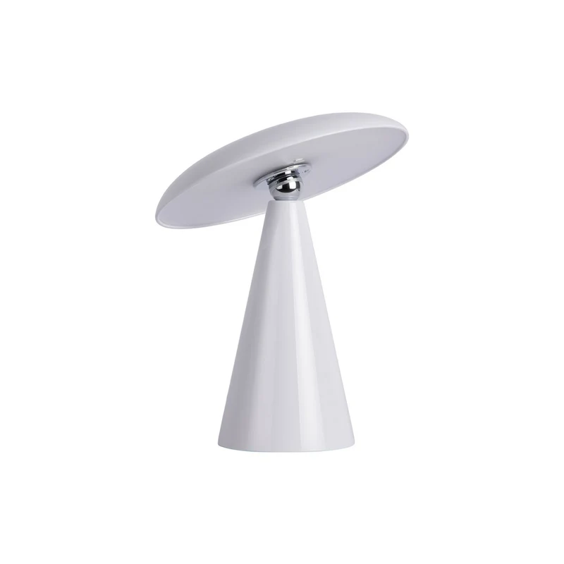 Leitmotiv Tischleuchte Phoebe LED – minimalistisches Licht in Weiß, Kunststoff, Ø ca. 23 cm, Höhe ca. 26 cm