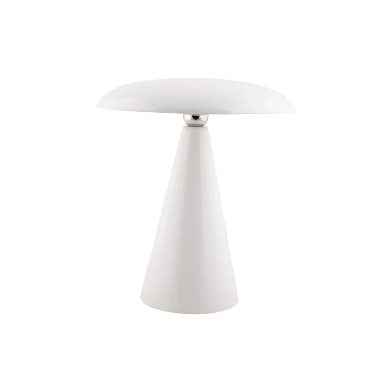 Leitmotiv Tischleuchte Phoebe LED – minimalistisches Licht in Weiß, Kunststoff, Ø ca. 23 cm, Höhe ca. 26 cm