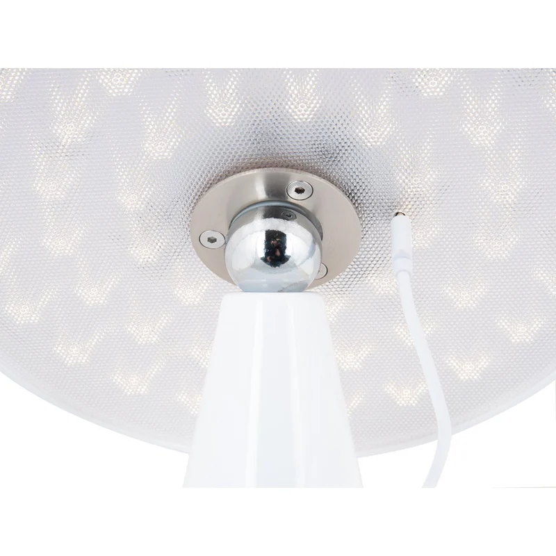 Leitmotiv Tischleuchte Phoebe LED – minimalistisches Licht in Weiß, Kunststoff, Ø ca. 23 cm, Höhe ca. 26 cm