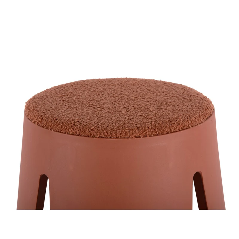 Leitmotiv Hocker Savor – Terrakotta, Kunststoff, Ø ca. 44 cm, Höhe ca. 46 cm