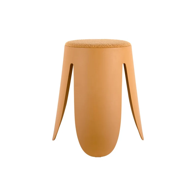 Leitmotiv Hocker Savor – Ockergelb, Kunststoff, Ø ca. 44 cm, Höhe ca. 46 cm
