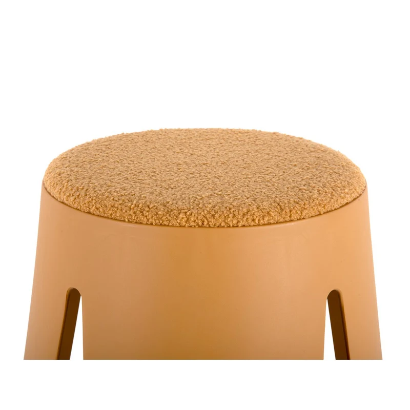 Leitmotiv Hocker Savor – Ockergelb, Kunststoff, Ø ca. 44 cm, Höhe ca. 46 cm