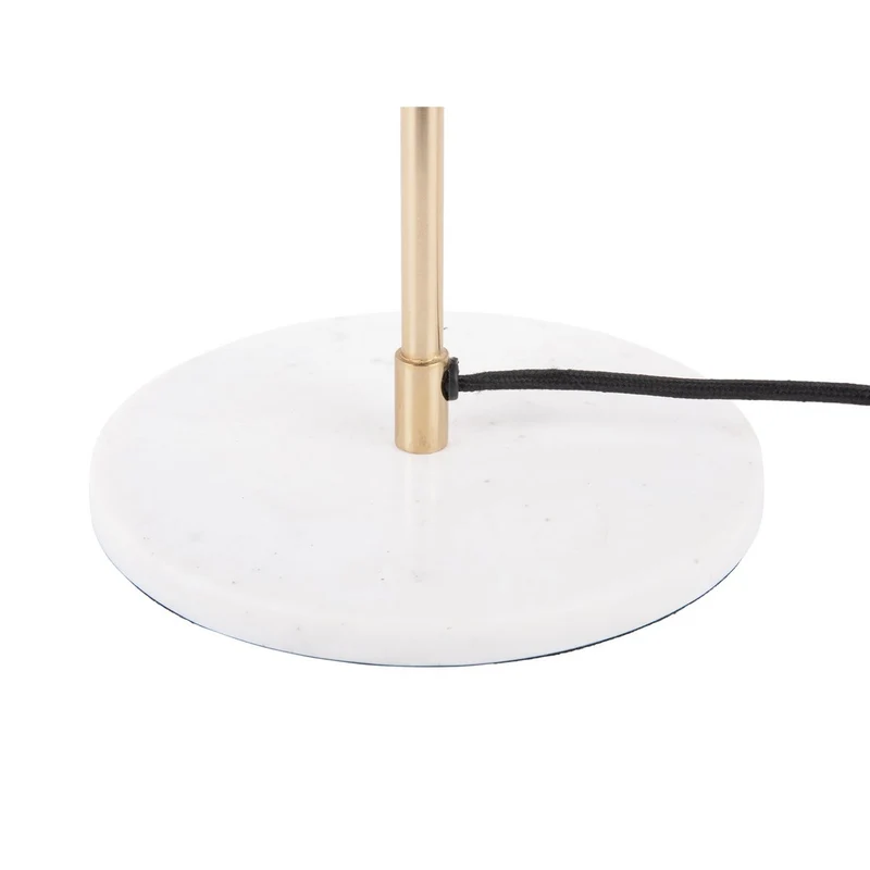 Leitmotiv Tischlampe Waved Dome – elegantes Design mit sanfter Wellenform, Eisen, Ø ca. 30 cm, Höhe ca. 53 cm