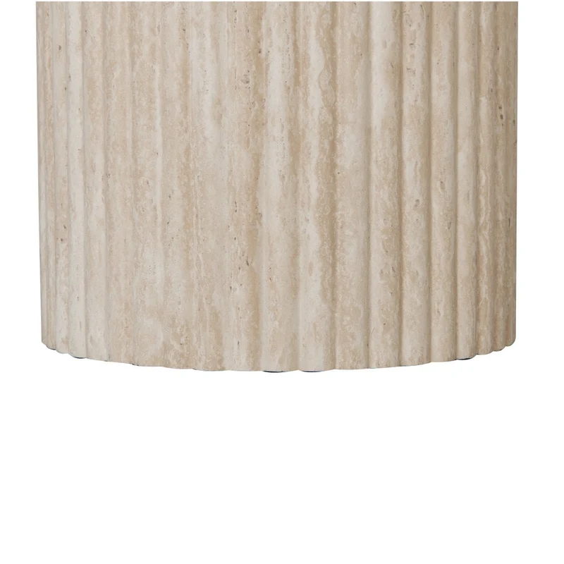 Pole to Pole Beistelltisch Craft – Keramik in Travertinoptik, Ø 50 cm
