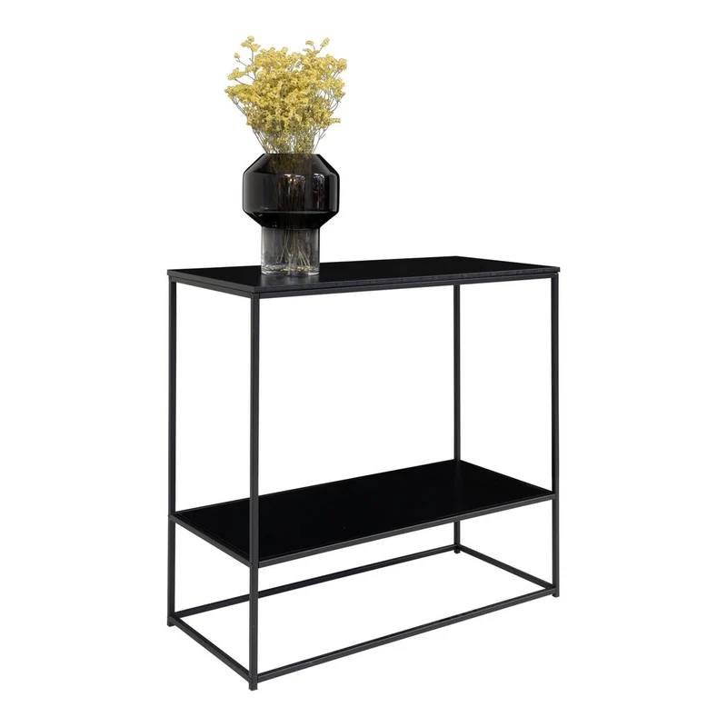 House Nordic Konsolentisch Vita – schwarzer Stahl, 80 × 36 × 80 cm