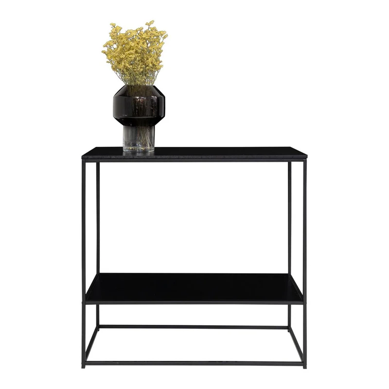 House Nordic Konsolentisch Vita – schwarzer Stahl, 80 × 36 × 80 cm