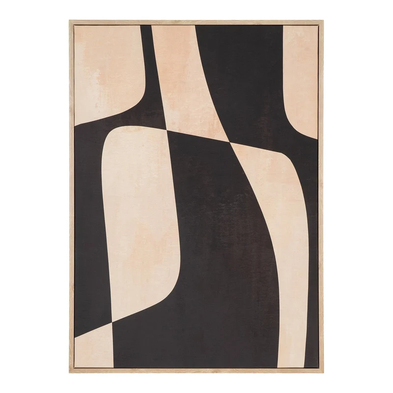 House Nordic Leinwanddruck Kapstadt Nr. 3 – Beige/Schwarz, 50 × 70 cm, Segeltuch