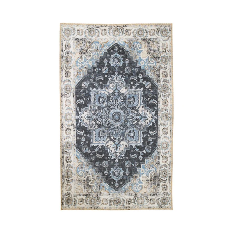 House Nordic Teppich Havanna – Blau, Chenille-Polyester, 160 × 230 cm