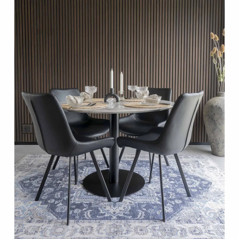 House Nordic Teppich Havanna – Blau, Chenille-Polyester, 160 × 230 cm