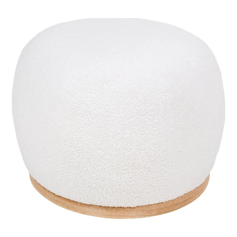 House Nordic Pouf Manhattan – Weiß, MDF/Kiefernholz/Schaum/Polyester, 88,5 × 54,5 × 36 cm
