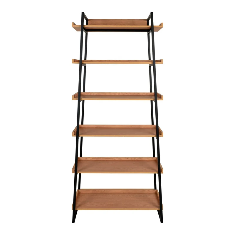 House Nordic Bücherregal Sakai – Esche, Stahl/Holz, 80 × 35 × 185 cm