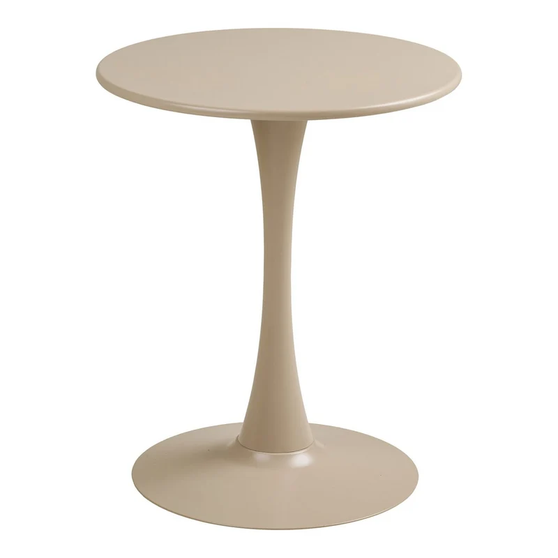 House Nordic Bistrotisch Meira – Stahl, Taupe, Ø 60 × 72 cm