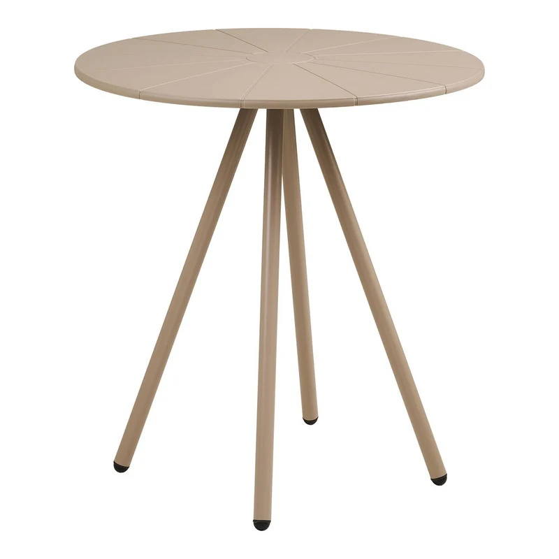 House Nordic Bistrotisch Barletta – Polypropylen/Stahl, Taupe, Ø 70 × 73,5 cm