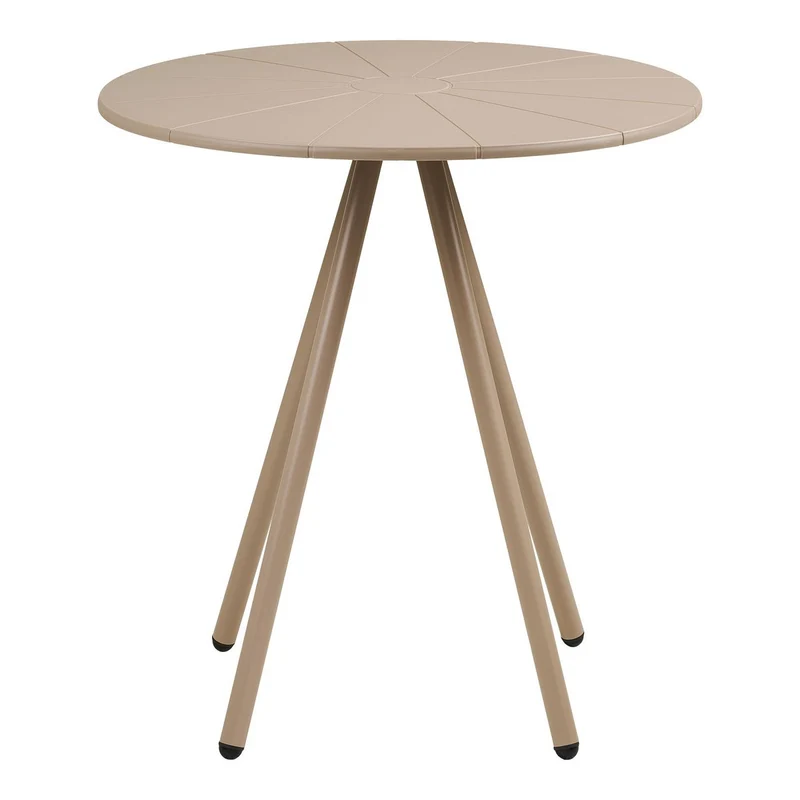 House Nordic Bistrotisch Barletta – Polypropylen/Stahl, Taupe, Ø 70 × 73,5 cm