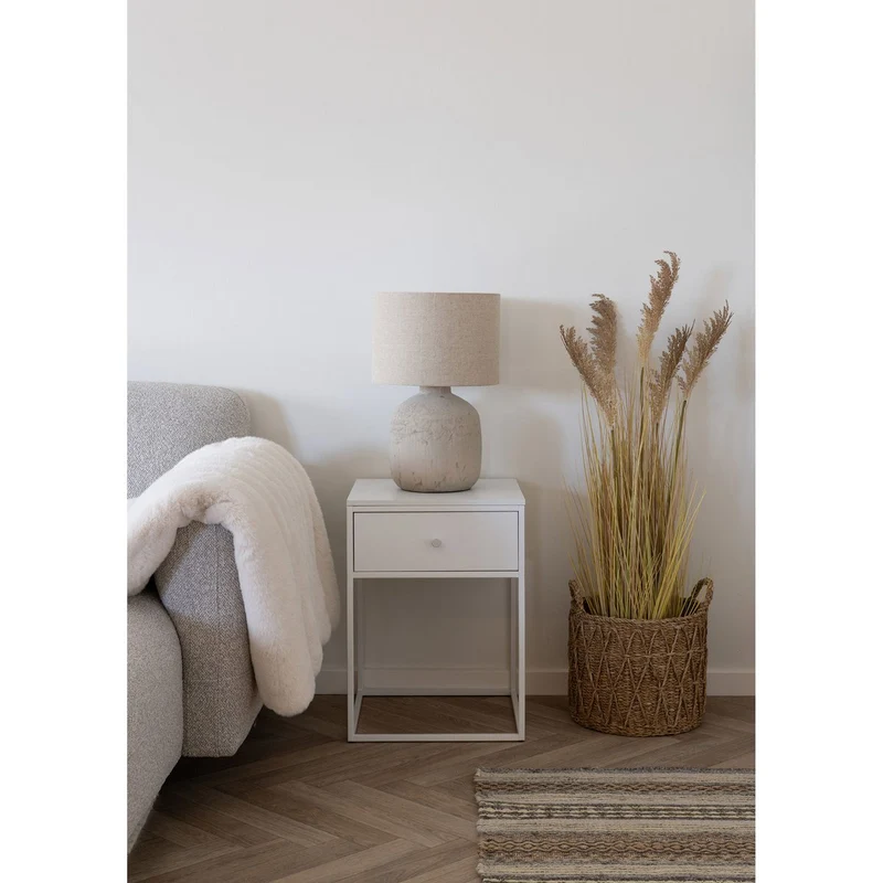House Nordic Tischleuchte Bilby – Keramik, Beige/Braun, 46,5 cm