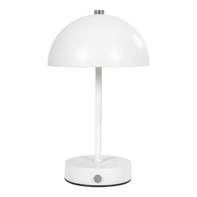 House Nordic LED-Tischleuchte Holt – wiederaufladbar, Weiß, 25 cm, Stahl