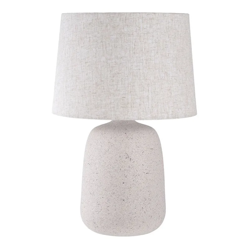 House Nordic Tischleuchte Croft – Keramik, Steinbeige, 47 cm
