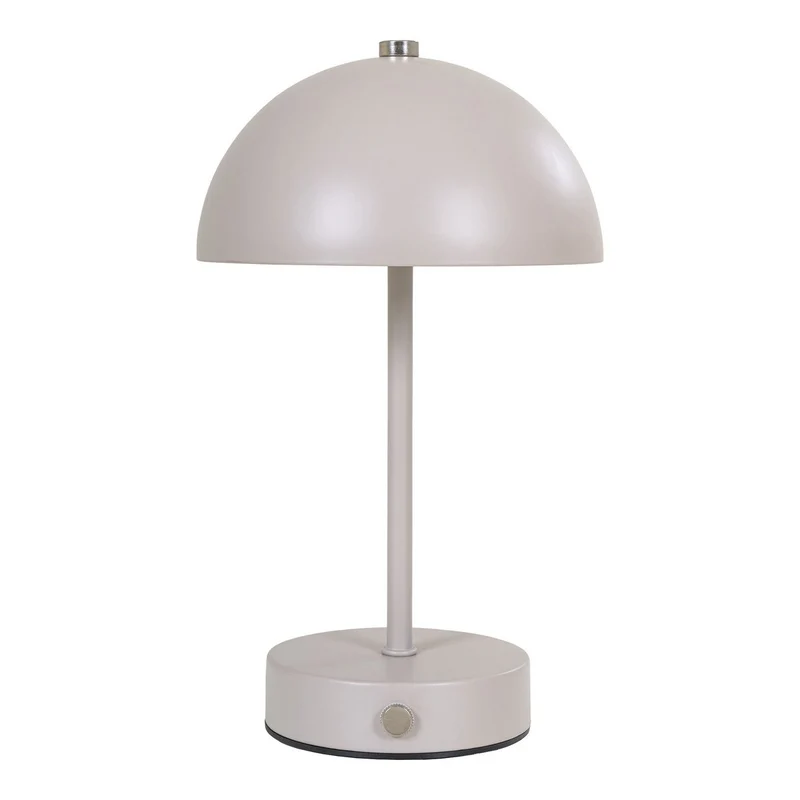 House Nordic LED-Tischleuchte Holt – wiederaufladbar, Sand, 25 cm, Metall / Stahl