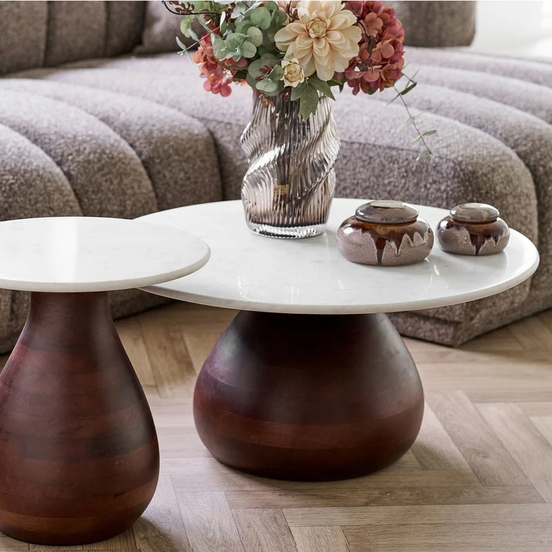 House Nordic Couchtisch Heide – Marmor & Mangoholz